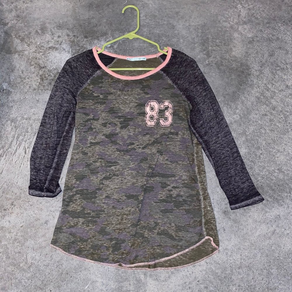 pink and camo T-shirt
